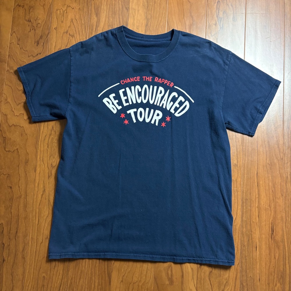 Chance The Rapper Be Encouraged Tour 2017 Shirt Navy Blue Large PTP 21